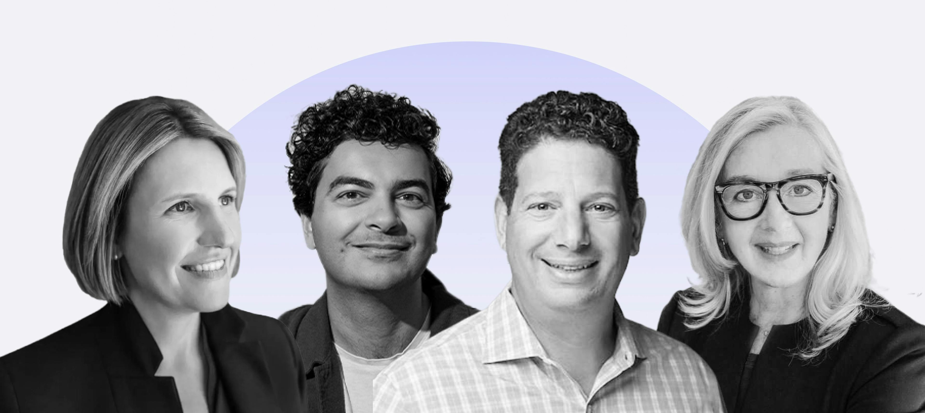 Image of Immad Akhund (CEO and co-founder of Mercury), Amanda Duckworth (SVP of corporate reputation at Outcast), Cassie Young (general partner at Primary Venture Partners), and Paul Levine (partner at Sapphire Ventures) | Mercury