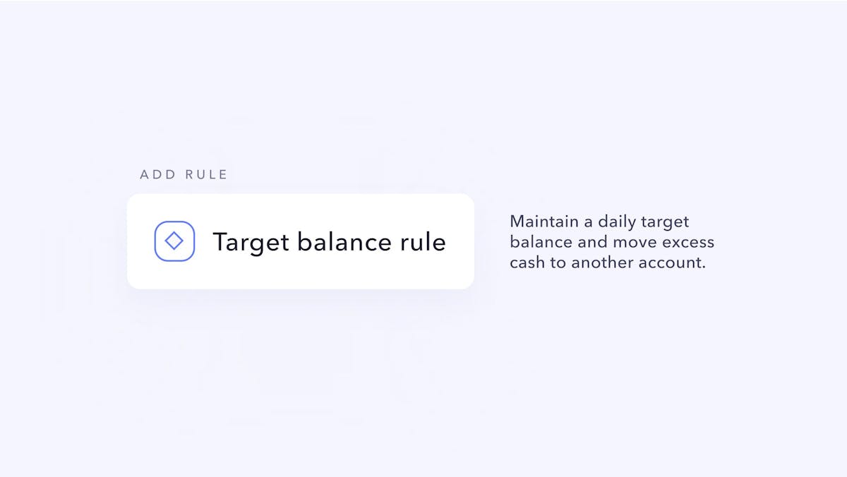 Target balance rule